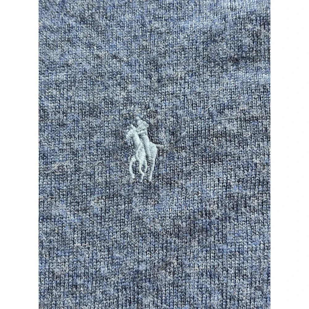 Polo Ralph Lauren Navy Blue Lightweight Washable Merino Wool Sweater Men’s M